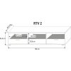TV stolek RTV 2 (Varianta bílá)