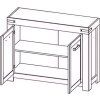 Komoda 2D RIMOTTO, dub Wotan