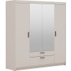 Skříň Enja 4D2S se zrcadlem písková béžová