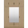 Skříň Enja 4D2S se zrcadlem dub olejovaný