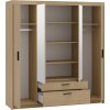 Skříň Enja 4D2S se zrcadlem dub olejovaný