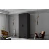 Skříň Arya I 80 - černá/černé úchytky