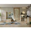 Skříň Leya R4P dub cremona/macadamia/mořská modrá