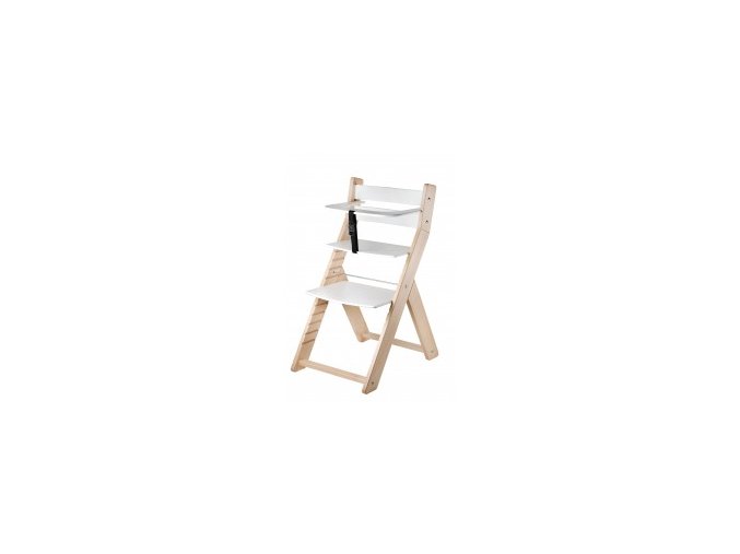 Rostoucí židle Luca -L07 natur lak/bílá s ergonomickým sedákem