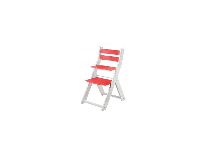 Rostoucí židle SANDY KOMBI -M04 bílá/červená s ergonomickým sedákem