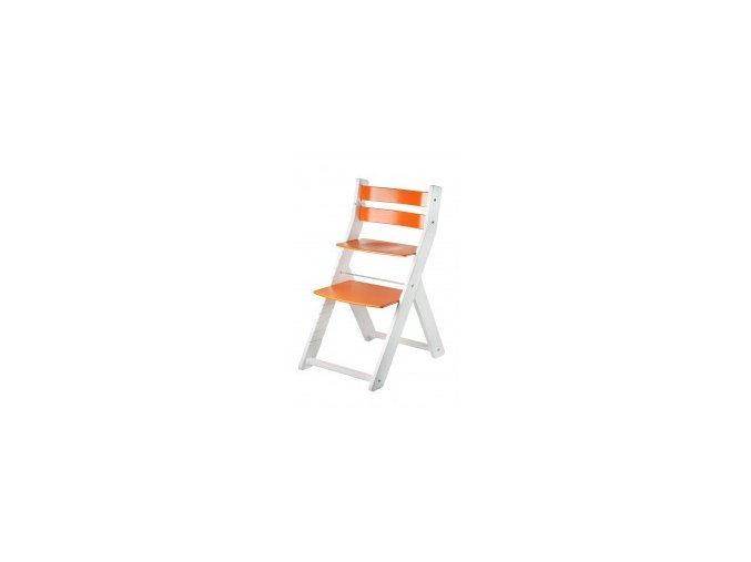 Rostoucí židle SANDY KOMBI -M05 bílá/oranžová s ergonomickým sedákem