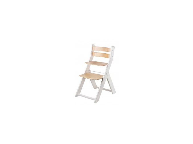 Rostoucí židle SANDY KOMBI -00 bílá/natur s ergonomickým sedákem