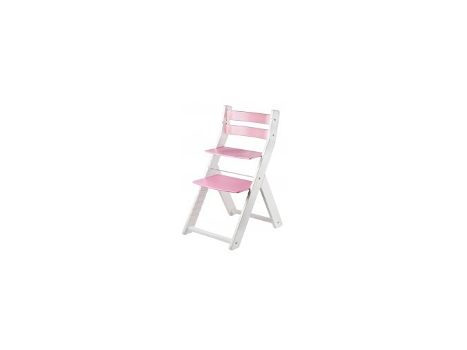 Rostoucí židle SANDY KOMBI -M01 bílá/růžová s ergonomickým sedákem