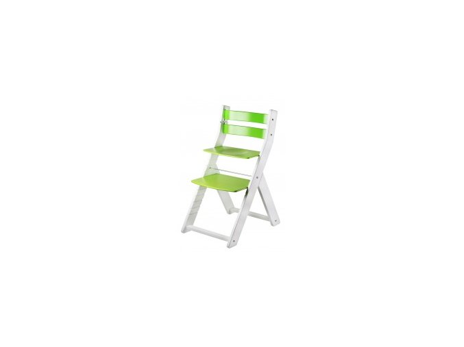 Rostoucí židle SANDY KOMBI -M02 bílá/zelená s ergonomickým sedákem