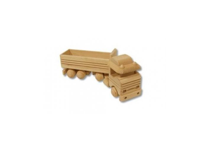 Dřevěná hračka kamion s vlekem D110
