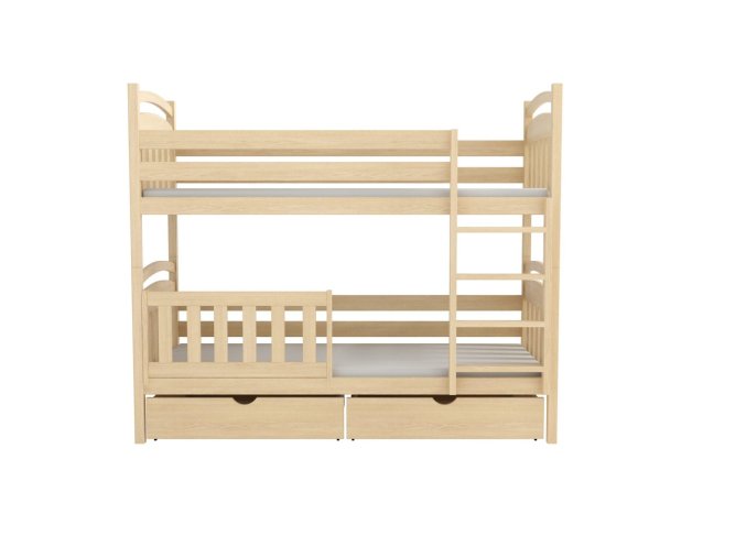 WOOD 3 patrová postel  80x180 cm masiv