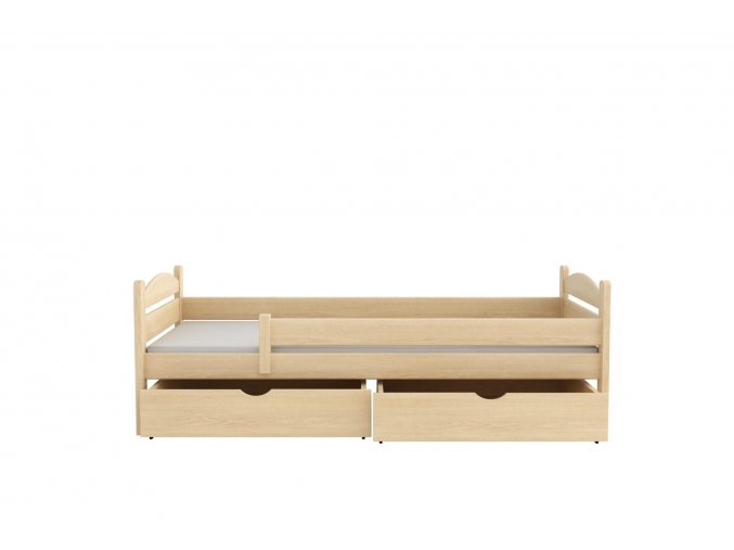 WOOD 5 postel  90x200 cm s úložným prostorem borovice masiv