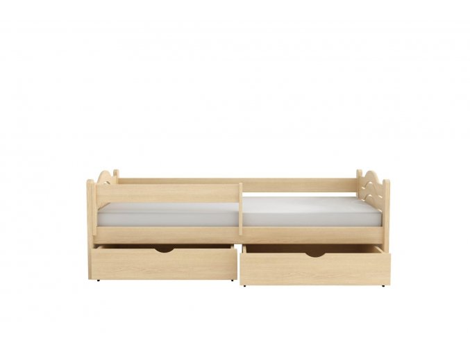 WOOD 4 postel  80x200 cm s úložným prostorem borovice masiv