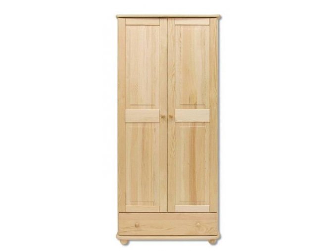 Dvoudveřová dřevěná šatní skříň MASIV 102 z borovice