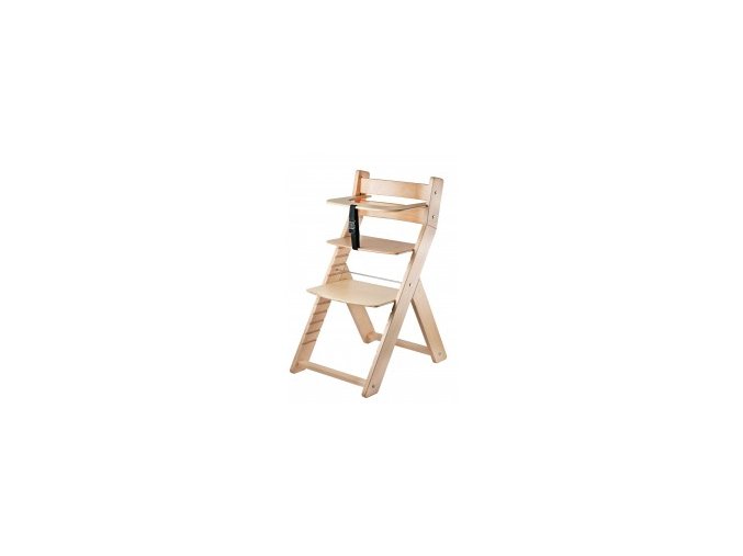 Rostoucí židle Luca -001 natur lak s ergonomickým sedákem