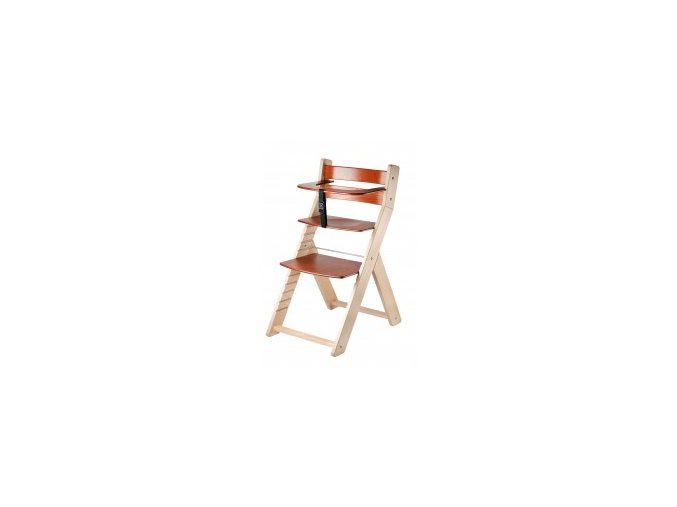 Rostoucí židle Luca -002 natur lak/třešeň s ergonomickým sedákem
