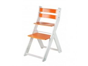 Rostoucí židle SANDY KOMBI -M05 bílá/oranžová s ergonomickým sedákem