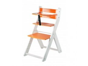 Rostoucí židle Luca kombi -L05 bílá/oranžová s ergonomickým sedákem