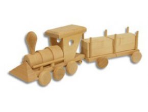 Dřevěná hračka-vlak s vagonem D103