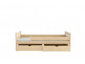 WOOD 5 postel 90x190 cm s úložným prostorem borovice masiv