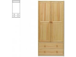 Dřevěná šatní skřín MAX 16  borovice masiv
