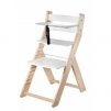 Rostoucí židle Luca -L07 natur lak/bílá s ergonomickým sedákem