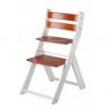 Rostoucí židle SANDY KOMBI -002 bílá/třešeň s ergonomickým sedákem