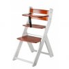 Rostoucí židle Luca kombi -002 bílá/třešeň s ergonomickým sedákem