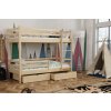 Dřevěná patrová postel Power 08 s úložným prostorem