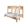 Dětská patrová postel masiv BM155 140x200cm s rozšířeným spodním lůžkem