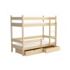 WOOD 2 patrová postel 80x200 cm masiv
