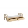 WOOD 6 postel 90x200 cm s úložným prostorem borovice masiv