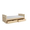 WOOD 11 postel  80x200 cm s úložným prostorem borovice masiv