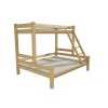 Patrová postel s rozšířeným spodním lůžkem 8X8 06A (Rozměr 80/120 x 180 cm, Barva-3 surové dřevo)