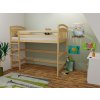 Patrová zvýšená postel M 005 NEW* (Rozměr 90 x 190 cm, Barva-3 surové dřevo)