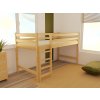 Patrová zvýšená postel ZP 002 (Rozměr 90 x 190 cm, Barva-3 surové dřevo)