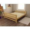 Manželská postel VMK002E masiv borovice (Rozměr 120 x 200 cm, Barva-3 surové dřevo)