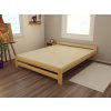 Manželská postel VMK003B masiv borovice (Rozměr 120 x 200 cm, Barva-3 surové dřevo)