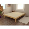 Manželská postel VMK004A masiv borovice (Rozměr 120 x 200 cm, Barva-3 surové dřevo)