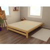 Manželská postel VMK007B masiv borovice (Rozměr 120 x 200 cm, Barva-3 surové dřevo)