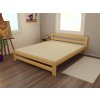 Manželská postel VMK008B masiv borovice (Rozměr 120 x 200 cm, Barva-3 surové dřevo)