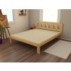 Manželská postel VMK010A masiv borovice (Rozměr 120 x 200 cm, Barva-3 surové dřevo)