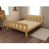 Manželská postel VMK010E masiv borovice (Rozměr 120 x 200 cm, Barva-3 surové dřevo)