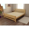 Manželská postel VMK011D masiv borovice (Rozměr 120 x 200 cm, Barva-3 surové dřevo)