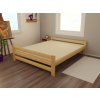 Manželská postel VMK013D masiv borovice (Rozměr 120 x 200 cm, Barva-3 surové dřevo)
