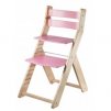 Rostoucí židle SANDY -M01 natur/růžová s ergonomickým sedákem