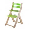 Rostoucí židle SANDY -M02 natur/zelená s ergonomickým sedákem