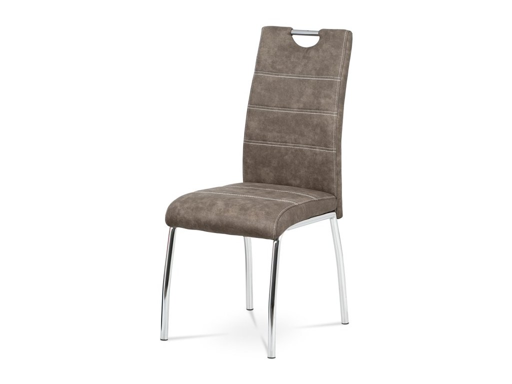 Jídelní židle, hnědá, látka vintage, HC-486 BR3 (Barva Hnědá)