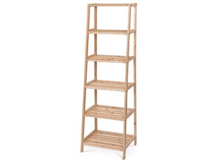 Regál, masiv, hnědá, DR-N134 NAT (Barva Hnědá)