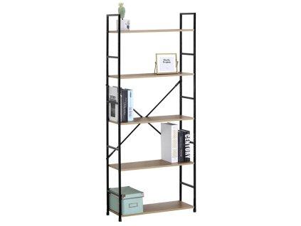 Regál, mdf, hnědá, GD-225 OAK (Barva Hnědá)